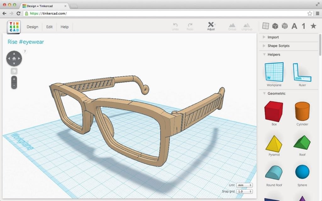 ساخت عینک توسط پرینتر سه بعدی سی ان سی رو میزی