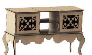 نمونه طرح میز تلویزیون با CNC