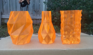 Smooth and translucent PETG vases